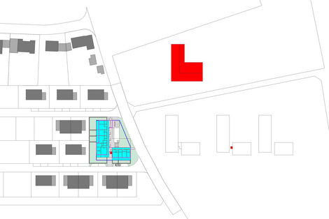 Lageplan des Siegerentwurfs, Vergabeverfahren Wörth © HOE Architects